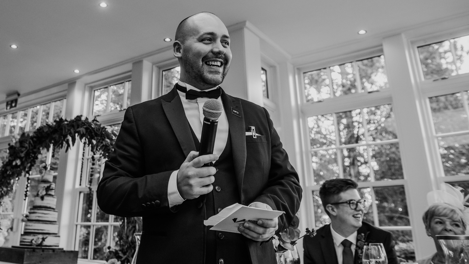 Newly weds enjoying their hosts at their wedding